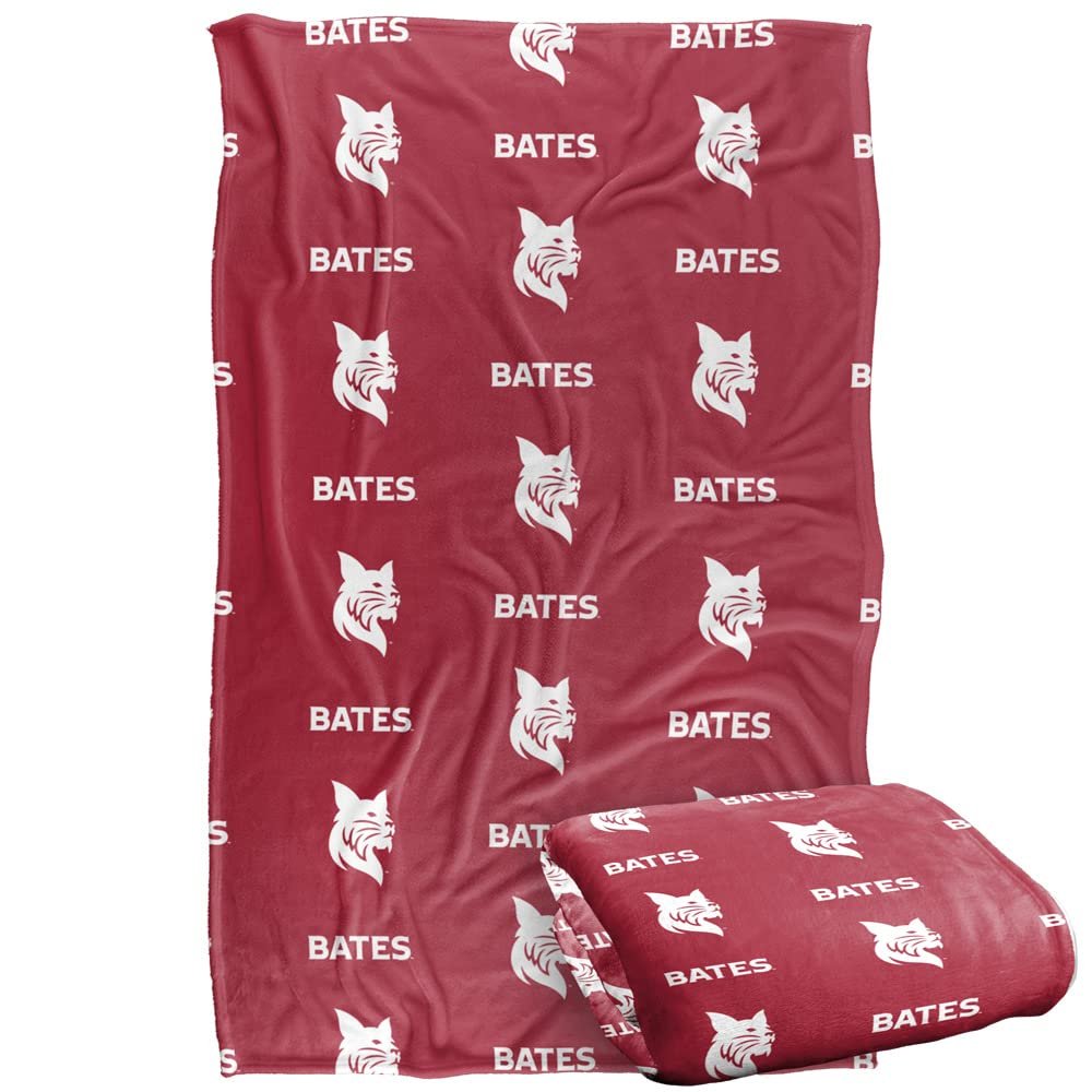 Bates College Bobcats Blanket, 36"x58" Logo Pattern, Silky Touch Super Soft Throw