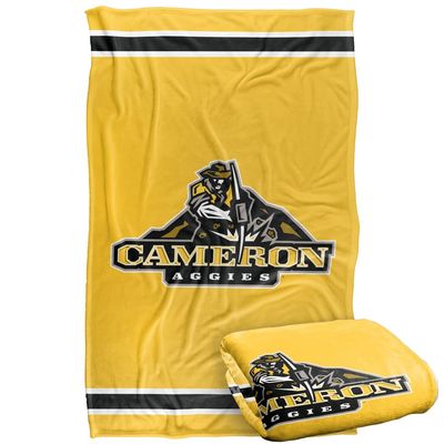 Cameron University Aggies Blanket, 36"x58" Primary Logo Stripes, Silky Touch Super Soft Throw