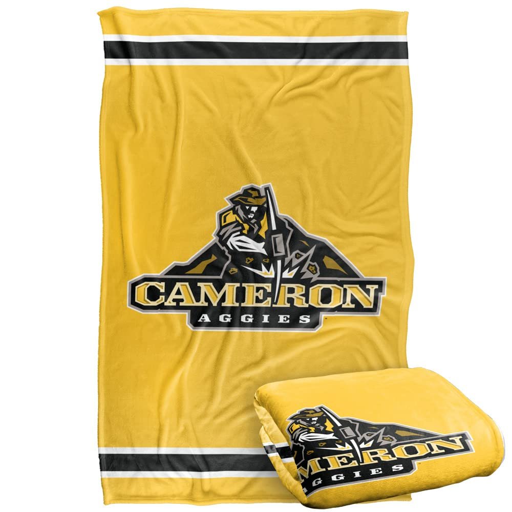 Cameron University Aggies Blanket, 36"x58" Primary Logo Stripes, Silky Touch Super Soft Throw