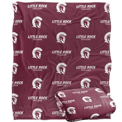University of Arkansas at Little Rock Trojans Blanket, 50"x60" Logo Pattern, Silky Touch Super Soft Throw