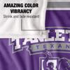Tarleton State University Bruins Blanket, 50"x60" Primary Logo Stripes, Silky Touch Super Soft Throw view 4