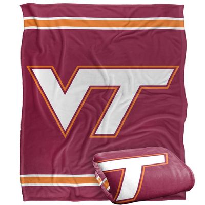 Virginia Tech Hokies Blanket, 50"x60" Primary Logo Stripes, Silky Touch Super Soft Throw