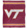 Virginia Tech Hokies Blanket, 50"x60" Primary Logo Stripes, Silky Touch Super Soft Throw view 2