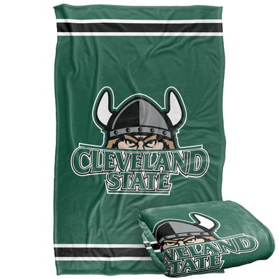 Cleveland State University Vikings Blanket, 36"x58" Primary Logo Stripes, Silky Touch Super Soft Throw