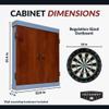 Hathaway Geneva Dartboard and Cabinet Set - Includes 18-in Dartboard, Steel-Tip Darts, Chalk Scoreboards - Perfect for Family Game Rooms, Basements, Home Bars, Wood Grain/Black/Gray view 2