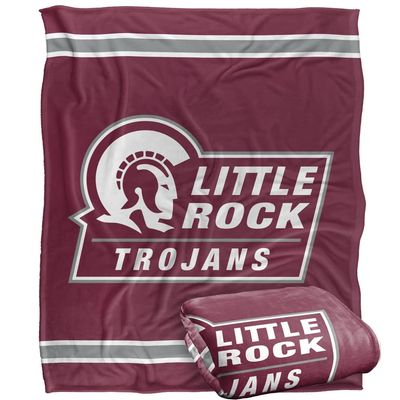 University of Arkansas at Little Rock Trojans Blanket, 50"x60" Primary Logo Stripes, Silky Touch Super Soft Throw
