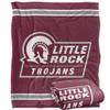 University of Arkansas at Little Rock Trojans Blanket, 50"x60" Primary Logo Stripes, Silky Touch Super Soft Throw view 1