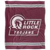 University of Arkansas at Little Rock Trojans Blanket, 50"x60" Primary Logo Stripes, Silky Touch Super Soft Throw view 2
