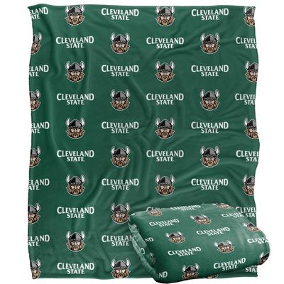 Cleveland State University Vikings Blanket, 50"x60" Logo Pattern, Silky Touch Super Soft Throw