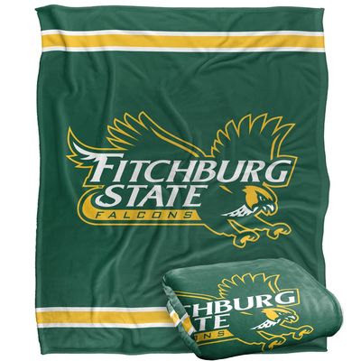 Fitchburg State University Falcons Blanket, 50"x60" Primary Logo Stripes, Silky Touch Super Soft Throw