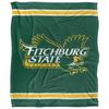 Fitchburg State University Falcons Blanket, 50"x60" Primary Logo Stripes, Silky Touch Super Soft Throw view 2