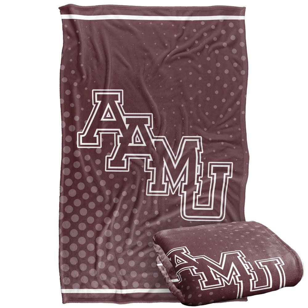 Alabama A&M University Bulldogs Blanket, 36"x58" Logo Dots, Silky Touch Super Soft Throw