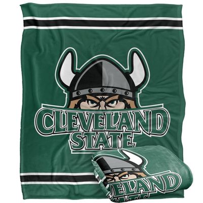 Cleveland State University Vikings Blanket, 50"x60" Primary Logo Stripes, Silky Touch Super Soft Throw