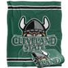 Cleveland State University Vikings Blanket, 50"x60" Primary Logo Stripes, Silky Touch Super Soft Throw view 1