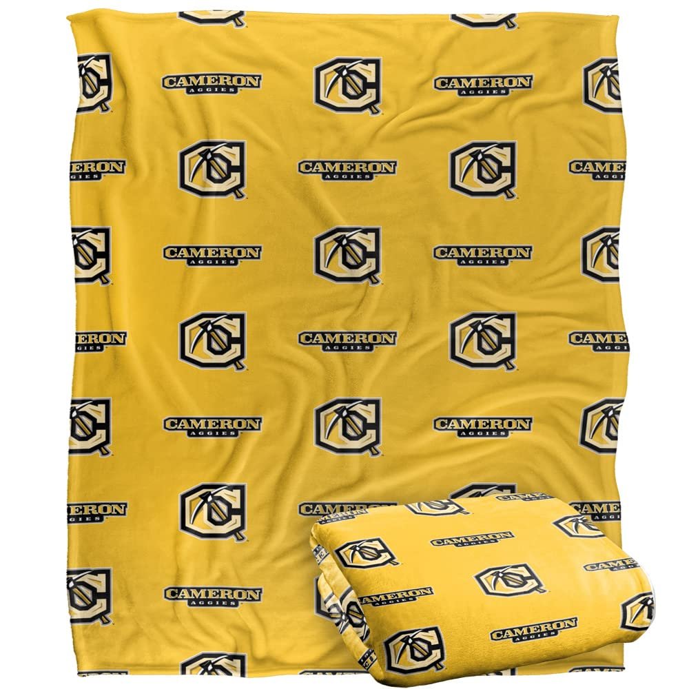 Cameron University Aggies Blanket, 50"x60" Logo Pattern, Silky Touch Super Soft Throw