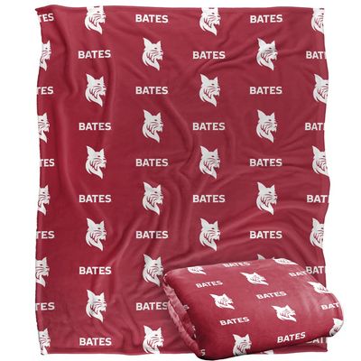 Bates College Bobcats Blanket, 50"x60" Logo Pattern, Silky Touch Super Soft Throw