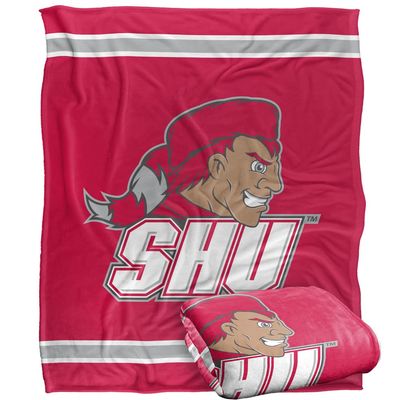 Sacred Heart University Pioneers Blanket, 50"x60" Primary Logo Stripes, Silky Touch Super Soft Throw