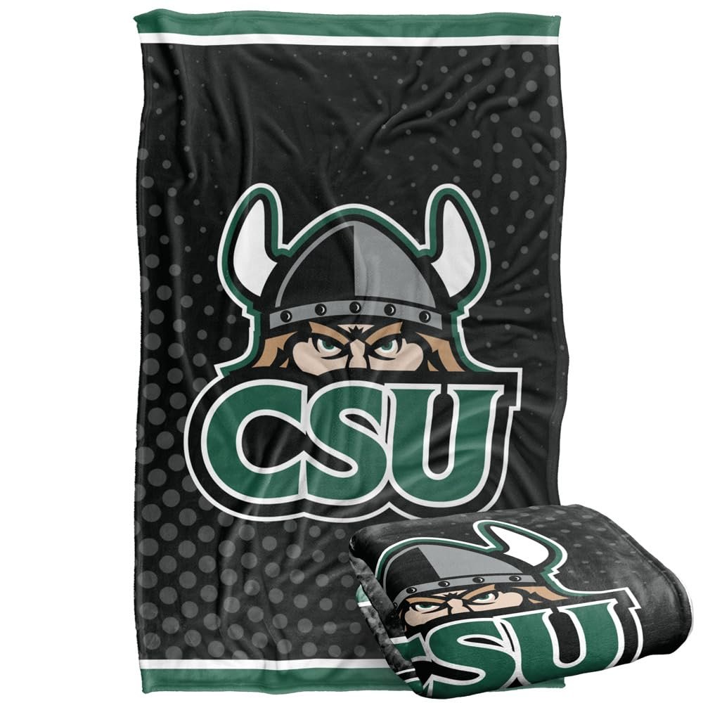 Cleveland State University Vikings Blanket, 36"x58" Logo Dots, Silky Touch Super Soft Throw