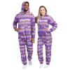 FOCO Minnesota Vikings NFL Ugly Pattern One Piece Pajamas - M view 1