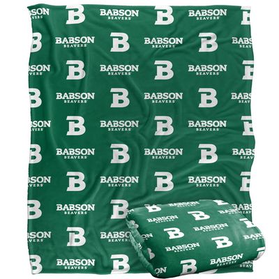 Babson College Beavers Blanket, 50"x60" Logo Pattern, Silky Touch Super Soft Throw