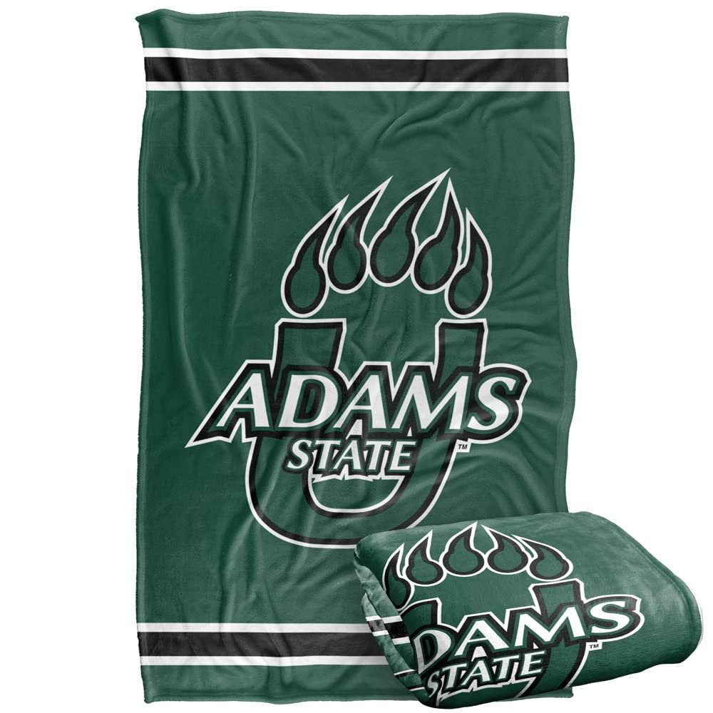 Adams State University Grizzlies Blanket, 36"x58" Primary Logo Stripes, Silky Touch Super Soft Throw