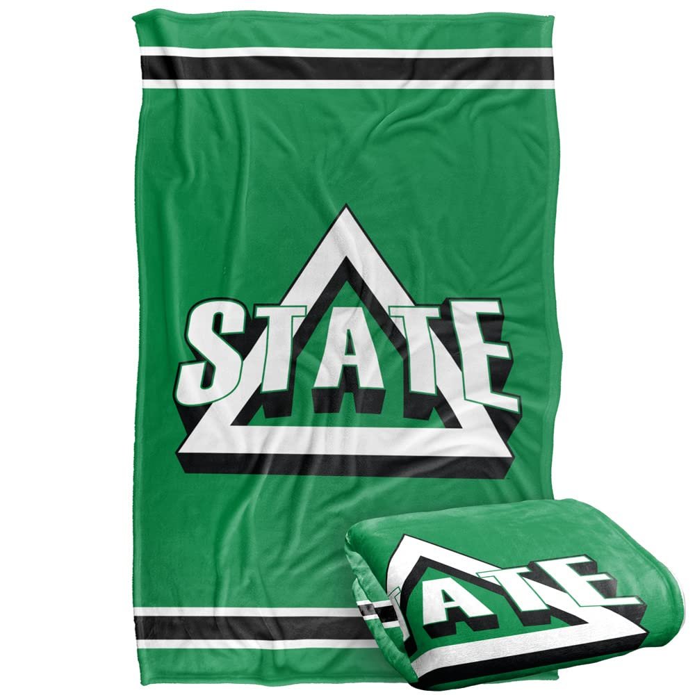 Delta State University Statesmen Blanket, 36"x58" Primary Logo Stripes, Silky Touch Super Soft Throw