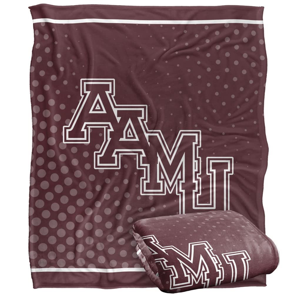 Alabama A&M University Bulldogs Blanket, 50"x60" Logo Dots, Silky Touch Super Soft Throw