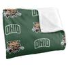 Ohio University Bobcats Blanket, 50"x60" Logo Pattern, Silky Touch Super Soft Throw view 3