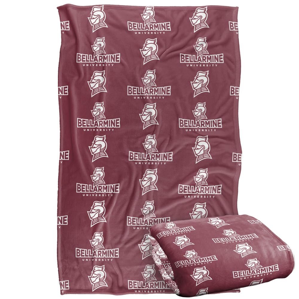Bellarmine University Knights Blanket, 36"x58" Logo Pattern, Silky Touch Super Soft Throw