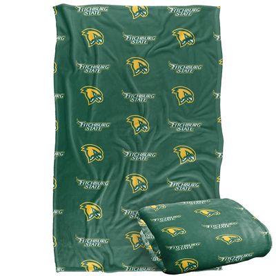 Fitchburg State University Falcons Blanket, 36"x58" Logo Pattern, Silky Touch Super Soft Throw