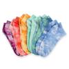 BambooMN Men's Rayon from Bamboo Athletic Tie Dye Ankle Socks - Yellow Orange - Extra Large - 2 pairs view 3