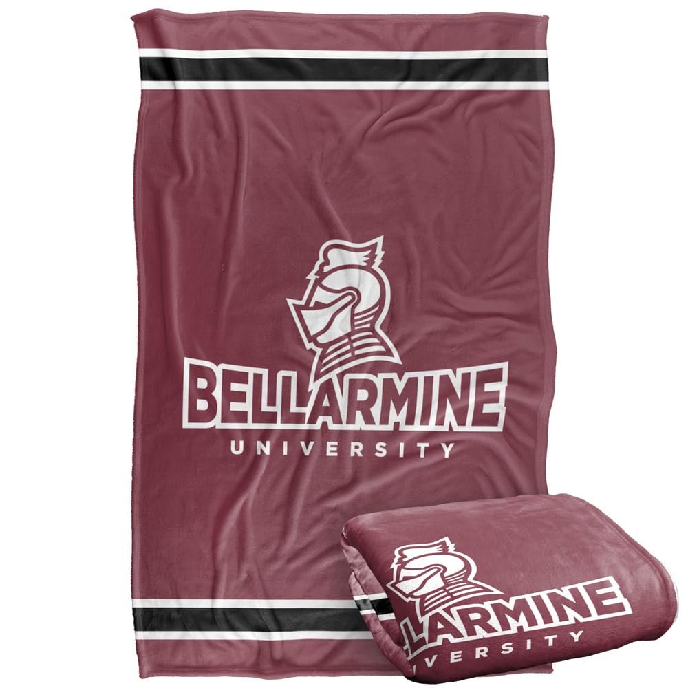 Bellarmine University Knights Blanket, 36"x58" Primary Logo Stripes, Silky Touch Super Soft Throw