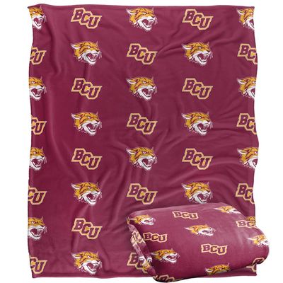 Bethune-Cookman University Wildcats Blanket, 50"x60" Logo Pattern, Silky Touch Super Soft Throw