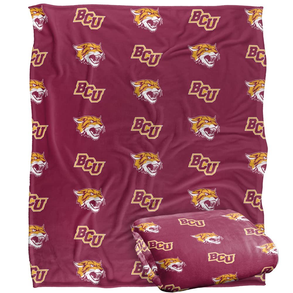 Bethune-Cookman University Wildcats Blanket, 50"x60" Logo Pattern, Silky Touch Super Soft Throw
