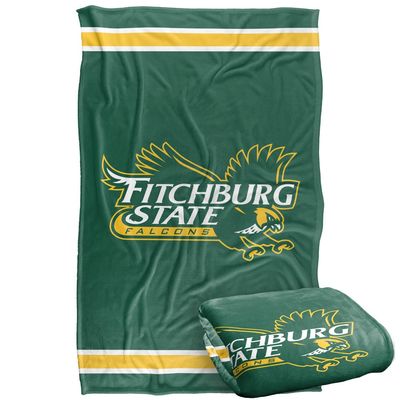 Fitchburg State University Falcons Blanket, 36"x58" Primary Logo Stripes, Silky Touch Super Soft Throw