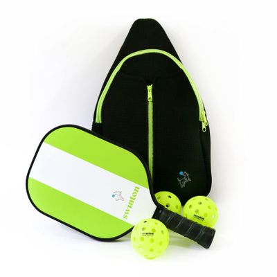 Swinton Pickleball Starter Bundle - Includes Bag, Paddle and 3 Outdoor Pickleballs