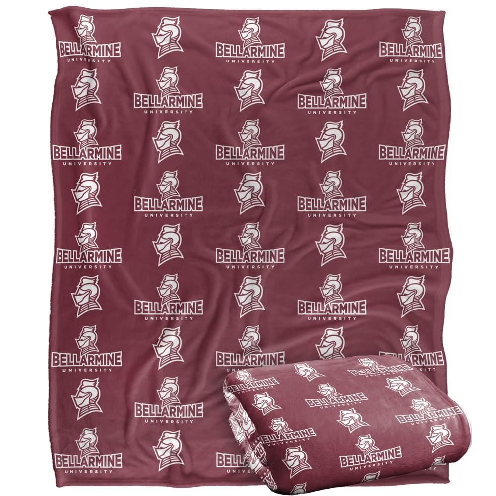 Bellarmine University Knights Blanket, 50"x60" Logo Pattern, Silky Touch Super Soft Throw
