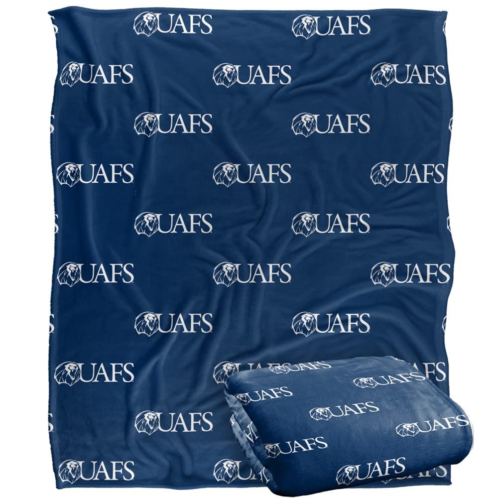 University of Arkansas - Fort Smith Lions Blanket, 50"x60" Logo Pattern, Silky Touch Super Soft Throw