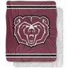 Missouri State University Blanket, 50"x60" Primary Logo Stripes Silky Touch Sherpa Back Super Soft Throw Blanket view 1