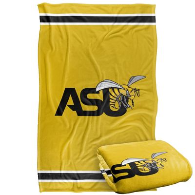 Alabama State University Hornets Blanket, 36"x58" Primary Logo Stripes, Silky Touch Super Soft Throw