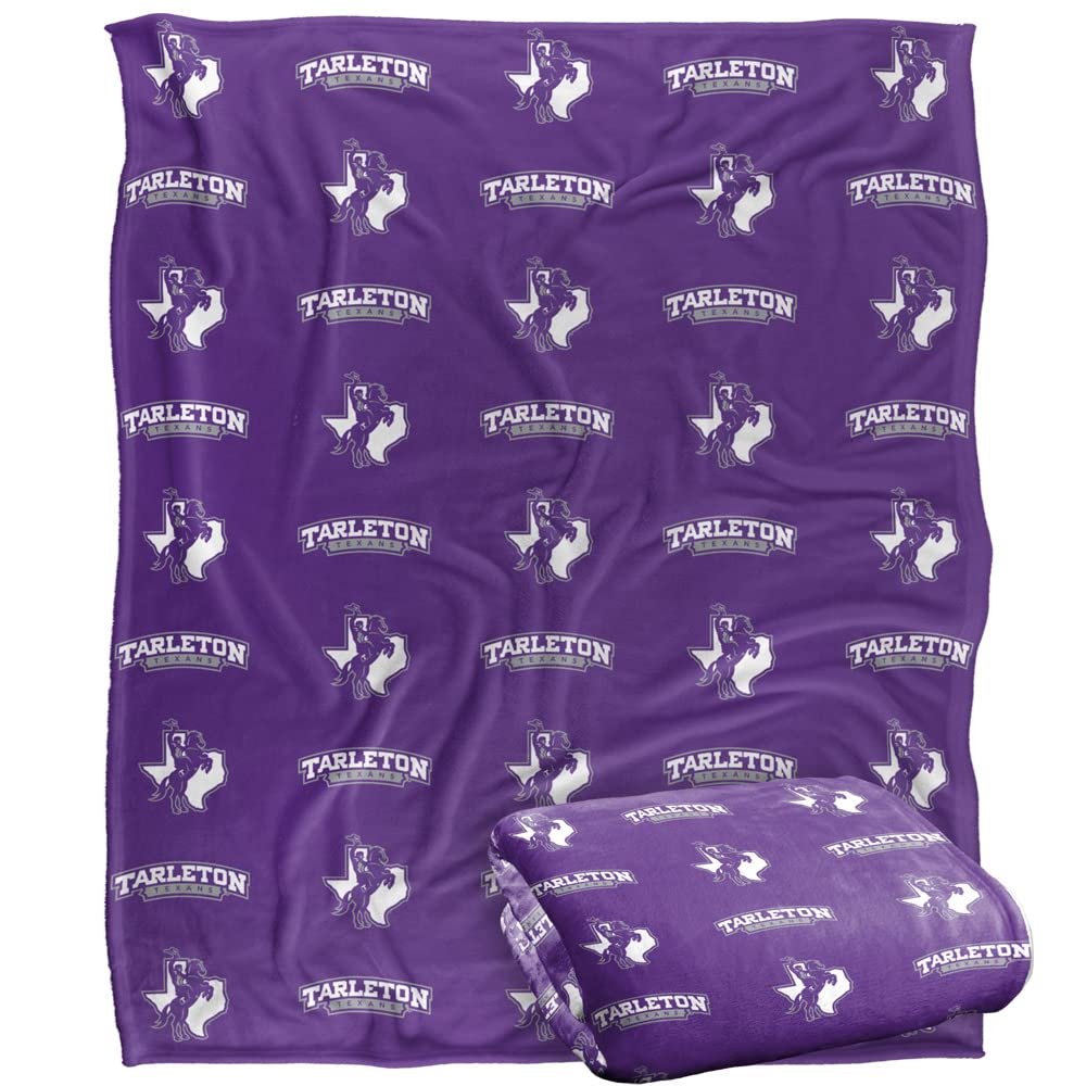 Tarleton State University Bruins Blanket, 50"x60" Logo Pattern, Silky Touch Super Soft Throw