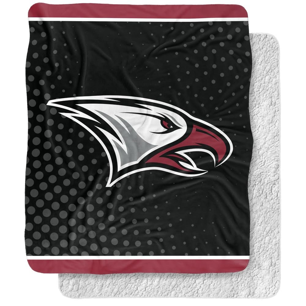 North Carolina Central University Blanket, 50"x60" Logo Dots Silky Touch Sherpa Back Super Soft Throw Blanket