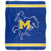 Mcneese State University Blanket, 50"x60" Primary Logo Stripes Silky Touch Sherpa Back Super Soft Throw Blanket view 2