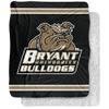 Bryant University Blanket, 50"x60" Primary Logo Stripes Silky Touch Sherpa Back Super Soft Throw Blanket
