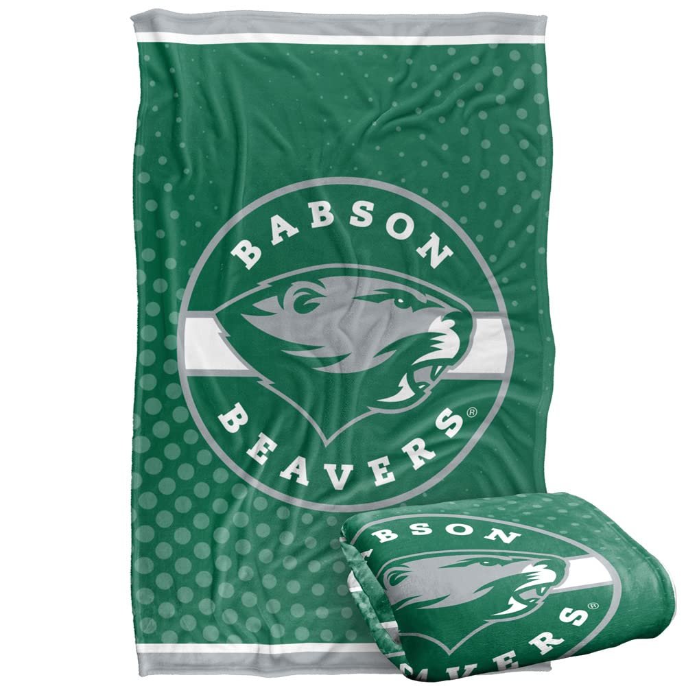 Babson College Beavers Blanket, 36"x58" Logo Dots, Silky Touch Super Soft Throw