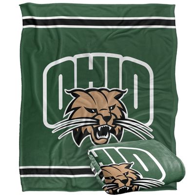 Ohio University Bobcats Blanket, 50"x60" Primary Logo Stripes, Silky Touch Super Soft Throw