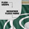 Sacramento State University Blanket, 50"x60" Primary Logo Stripes Silky Touch Sherpa Back Super Soft Throw Blanket view 4