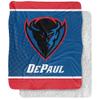DePaul University Blanket, 50"x60" Logo Dots Silky Touch Sherpa Back Super Soft Throw Blanket view 1