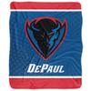 DePaul University Blanket, 50"x60" Logo Dots Silky Touch Sherpa Back Super Soft Throw Blanket view 2