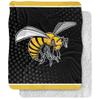 Alabama State University Blanket, 50"x60" Logo Dots Silky Touch Sherpa Back Super Soft Throw Blanket